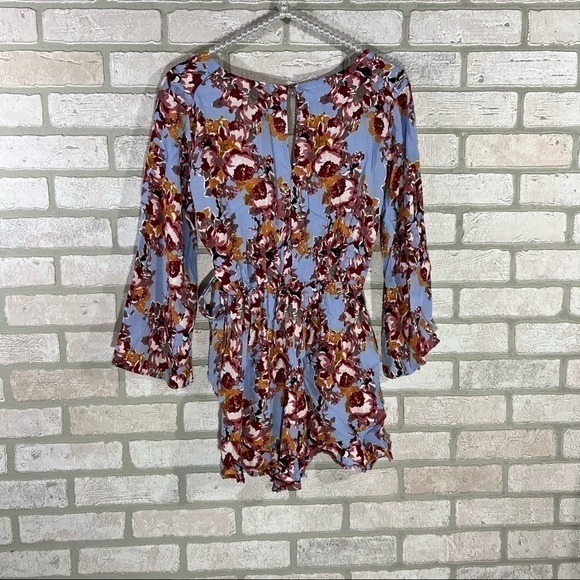 ASTR the Label Blue Floral Print Romper Size S - Picture 7 of 11